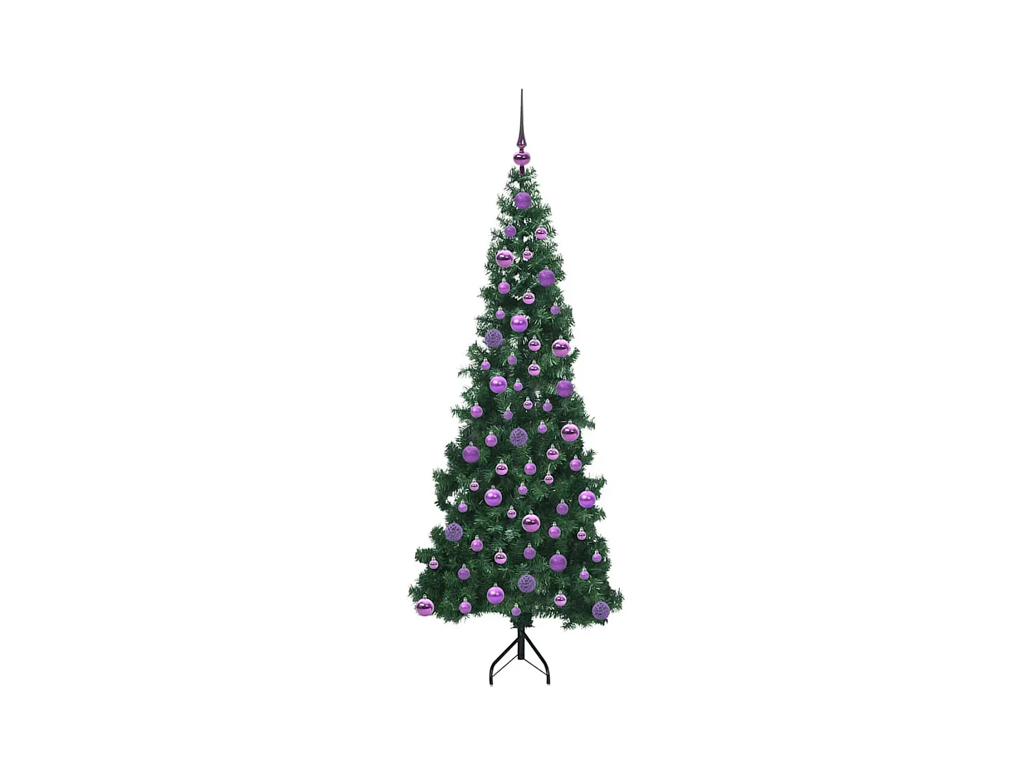 Arbre de Noël artificiel d'angle Vert 180 cm PVC et métal