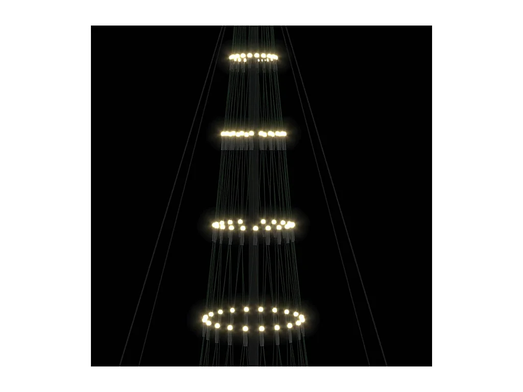 LED kerstboom met 450 LED Warmwit 138.5 x 138.5 x 399 cm Metaal