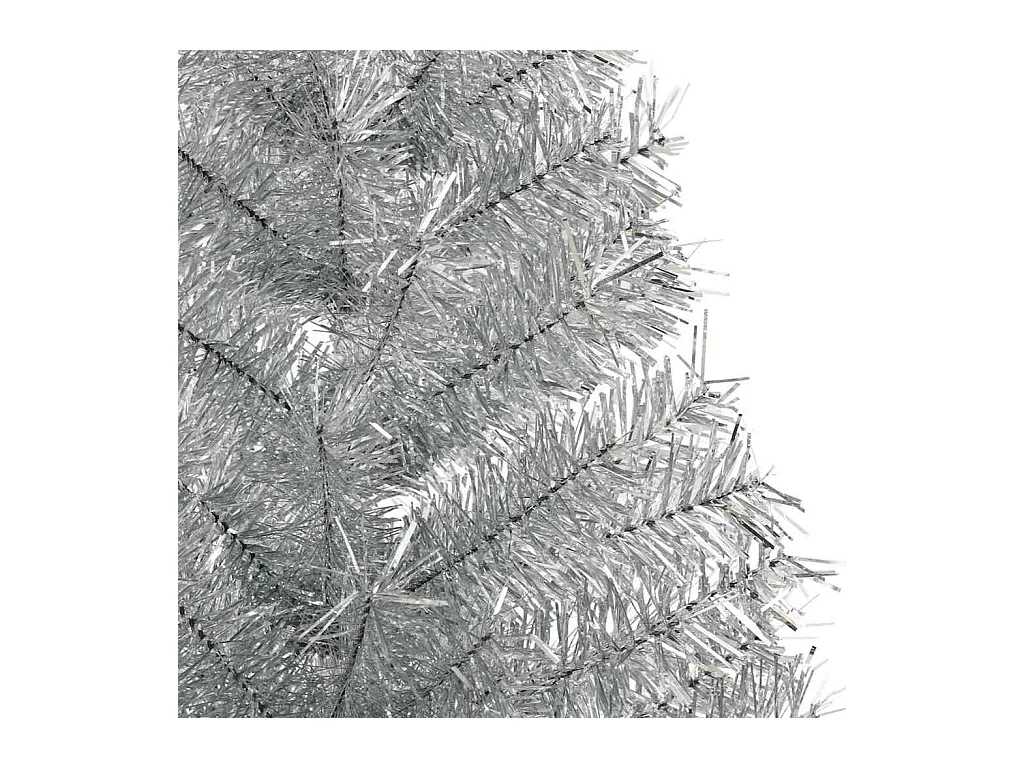 Árbol de Navidad Artificial Preiluminado Plateado 120 cm PET