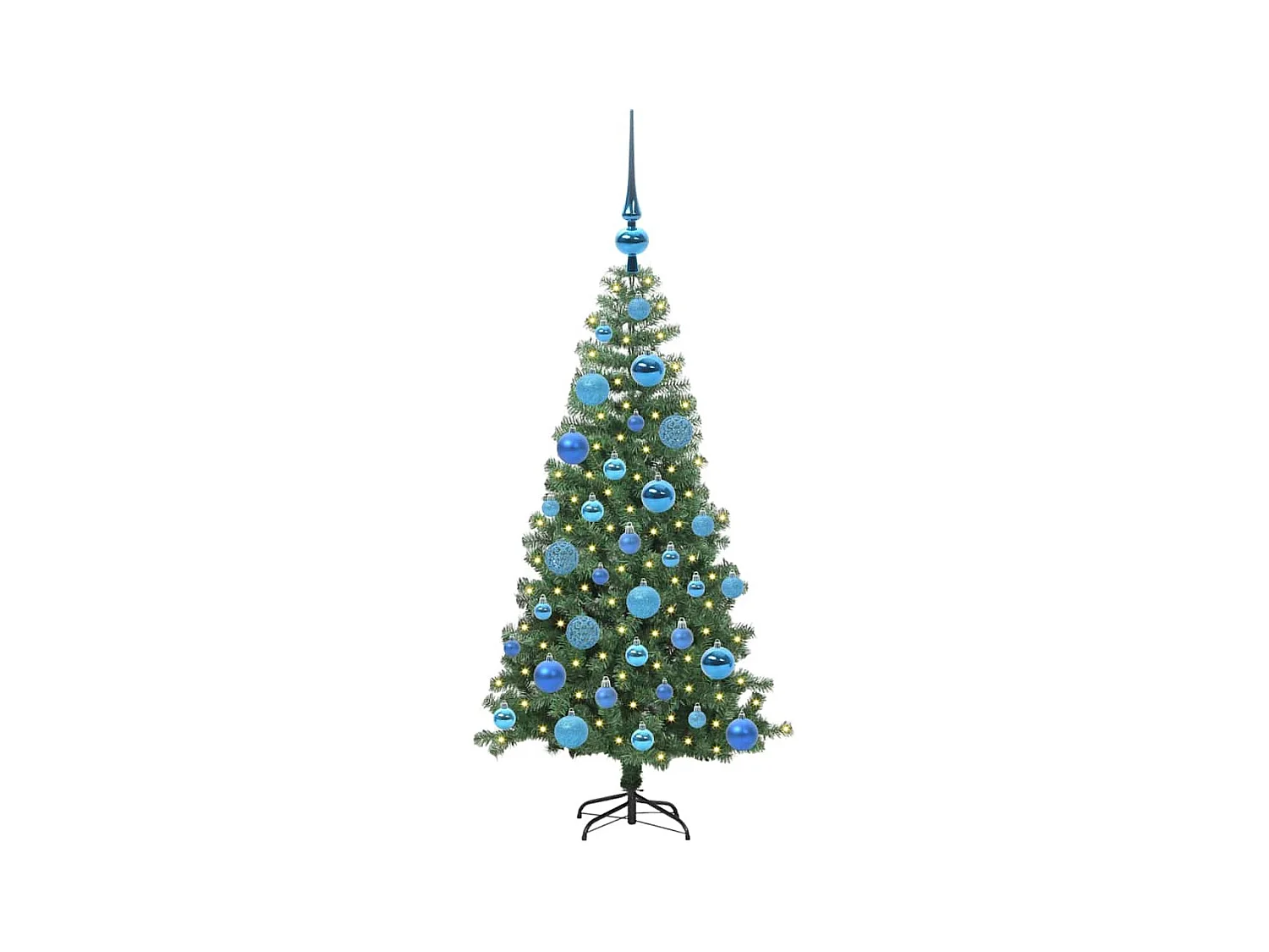 Árbol de Navidad con 150 LED con soporte Verde 120 cm PVC