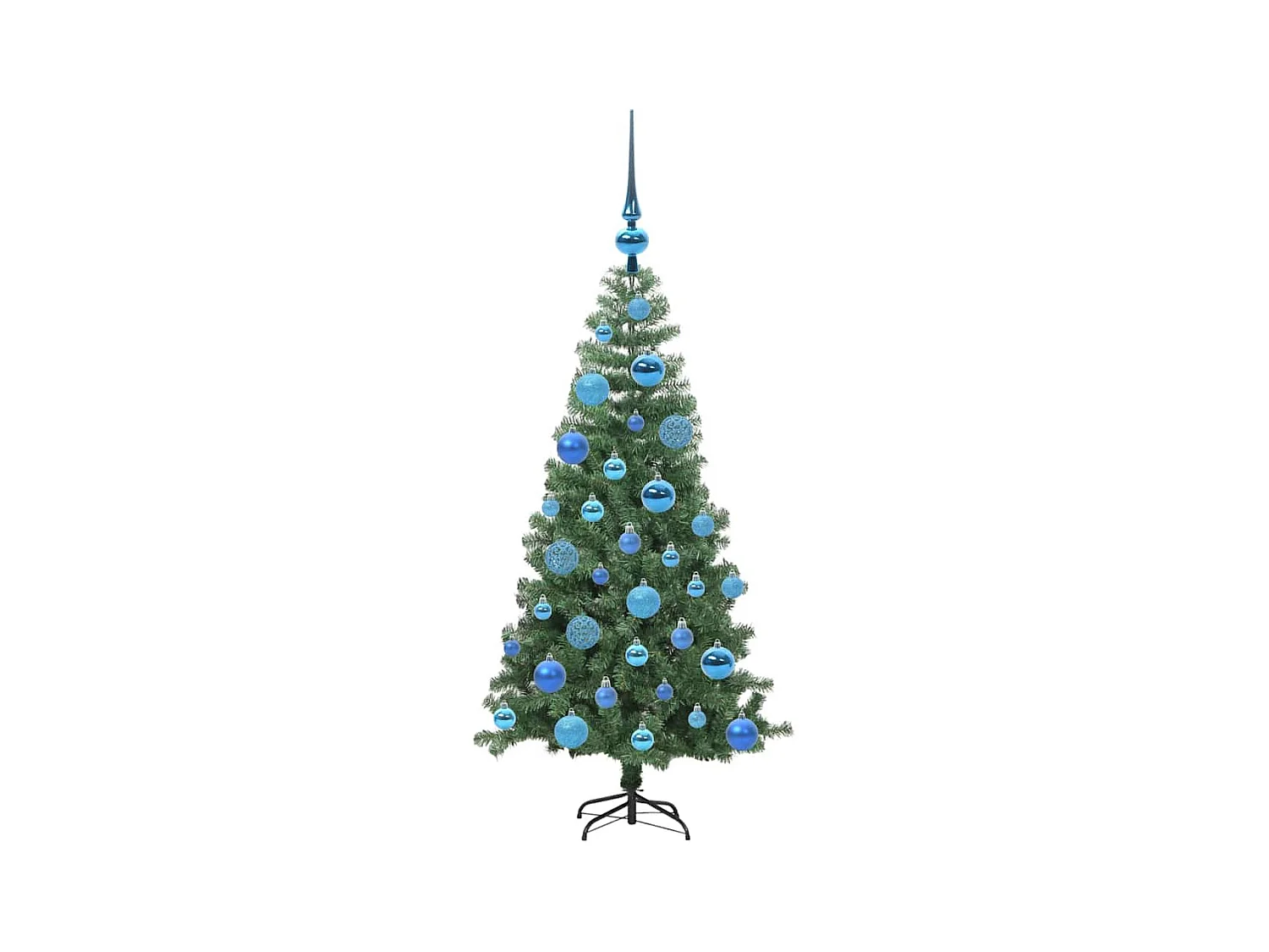 Árbol de Navidad con 150 LED con soporte Verde 120 cm PVC