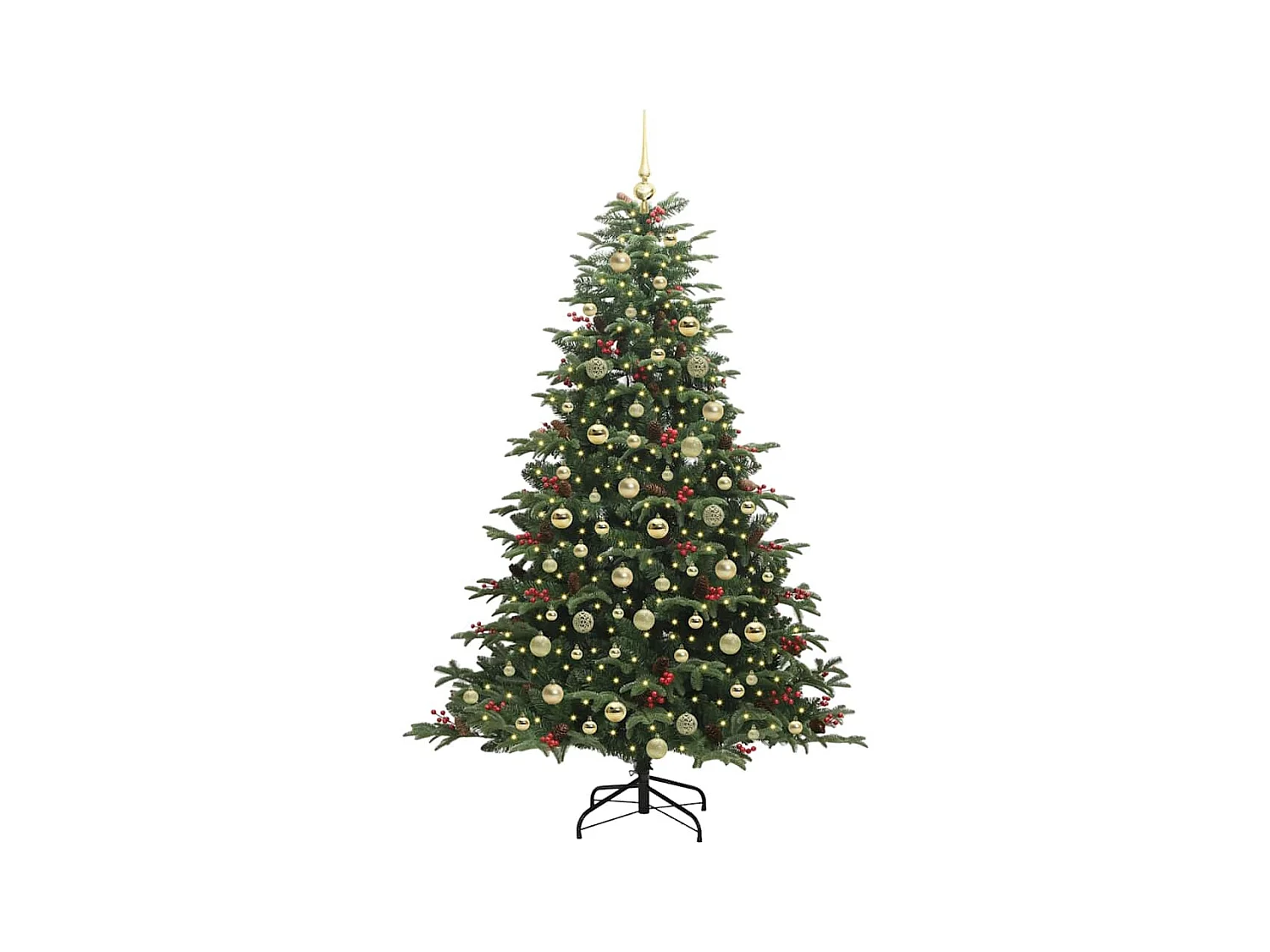 Árbol de Navidad artificial Verde 180 cm PVC, Metal y Plástico