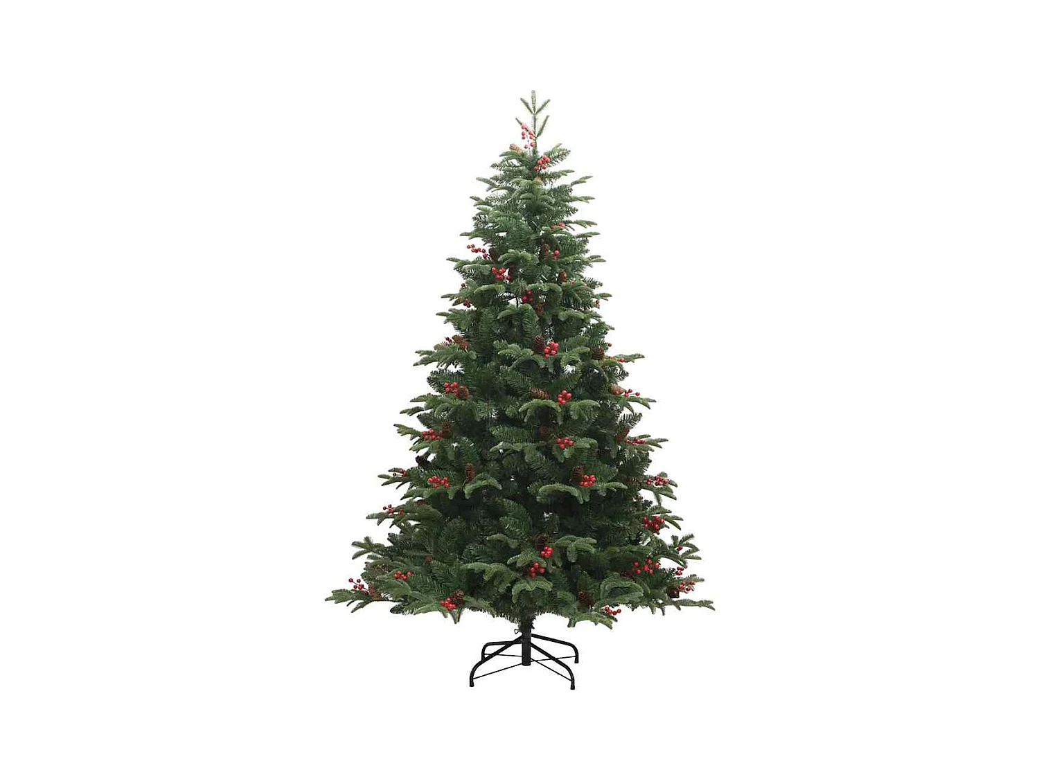 Árbol de Navidad artificial Verde 180 cm PVC, Metal y Plástico