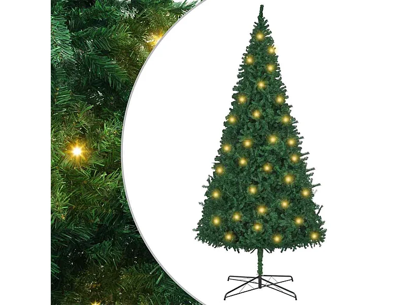 Kunstkerstboom met decoratieve touwlichten Groen 400 cm PVC