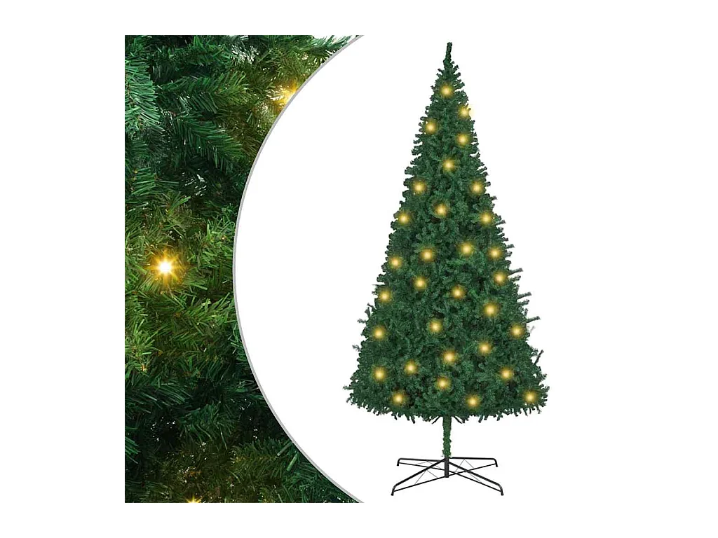 Kunstkerstboom met decoratieve touwlichten Groen 400 cm PVC