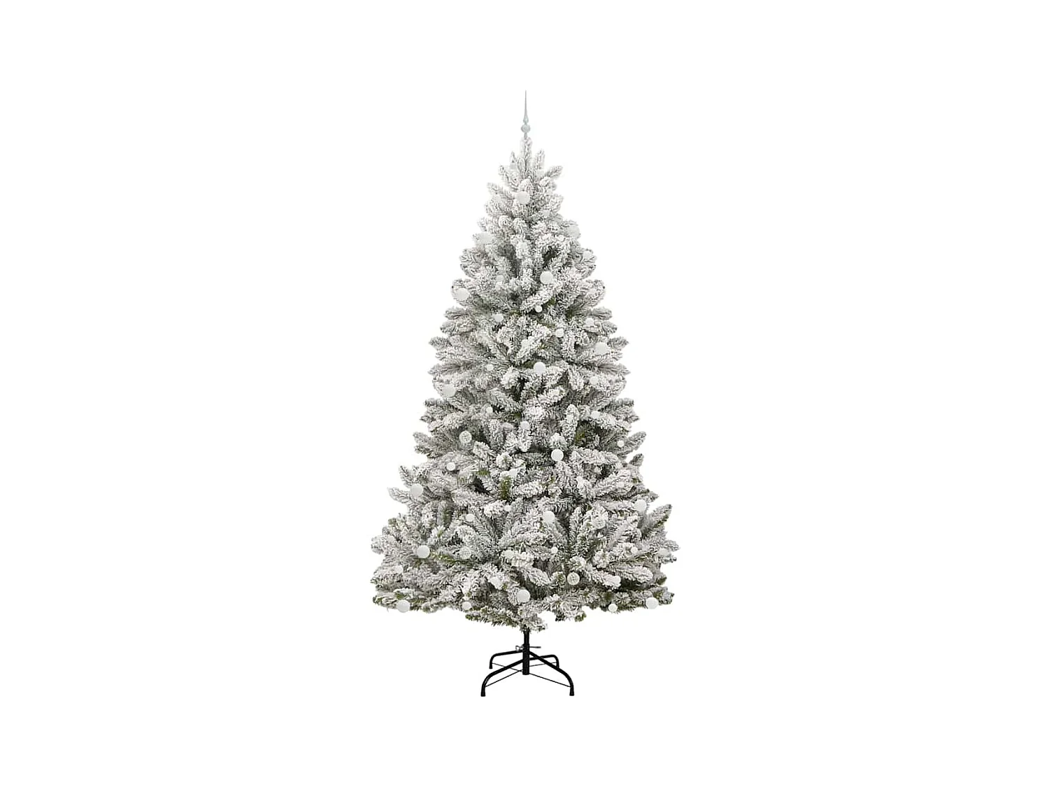 Sapin de Noël artificiel Vert et blanc 270 cm PVC et métal
