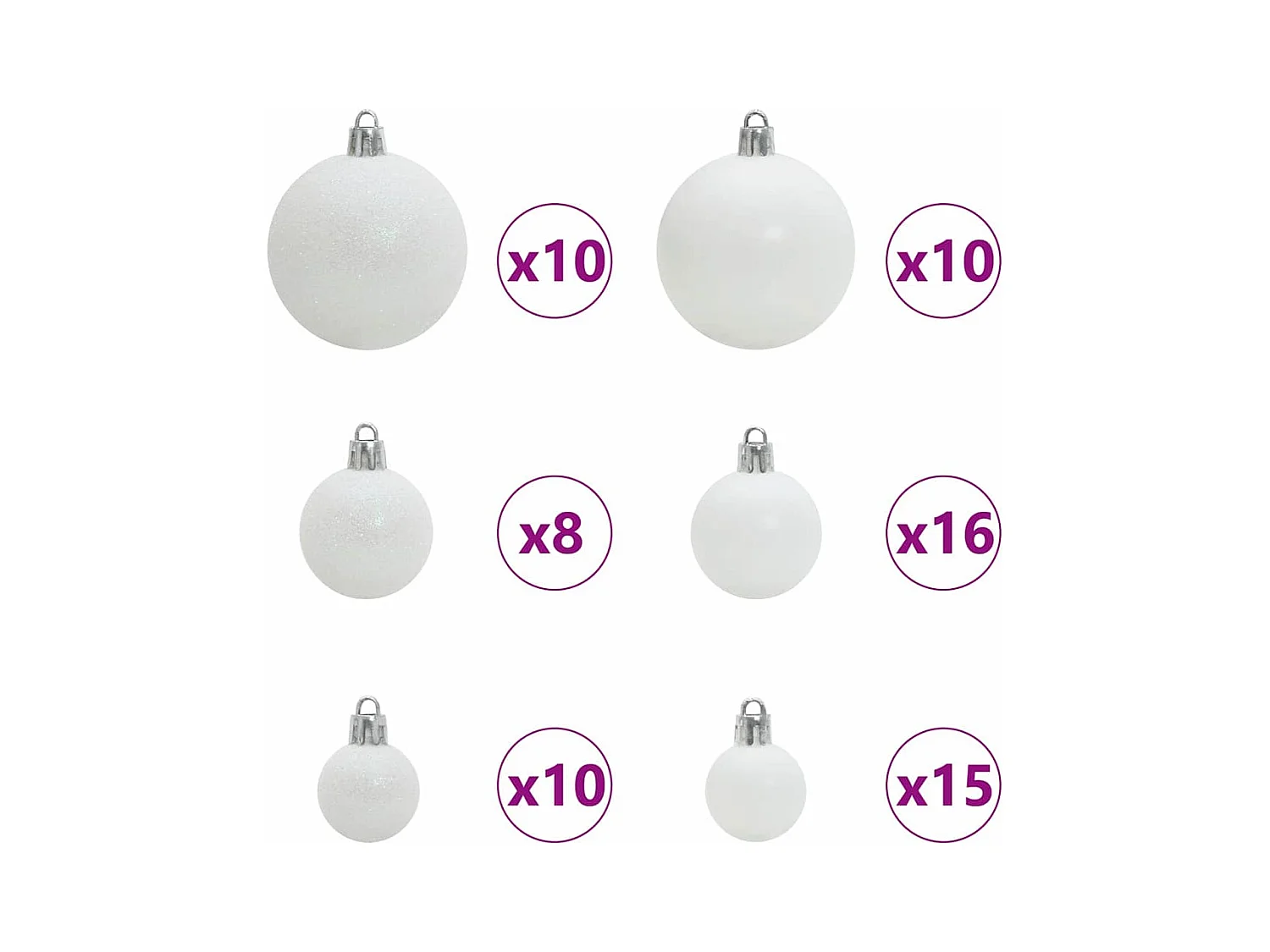 Sapin de Noël artificiel Vert et blanc 270 cm PVC et métal