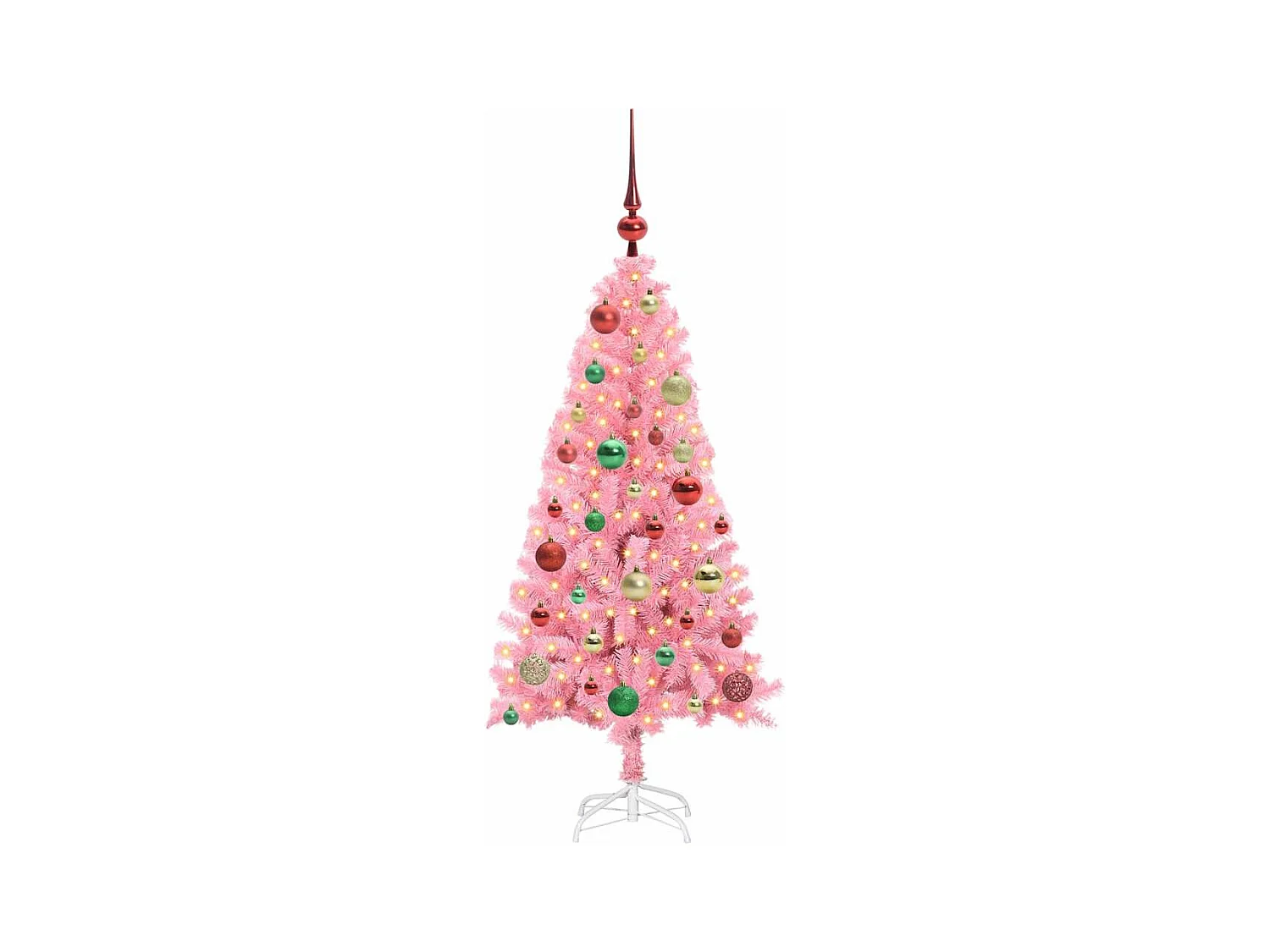 Kerstboom met 150 LED met standaard Roze 120 cm PVC