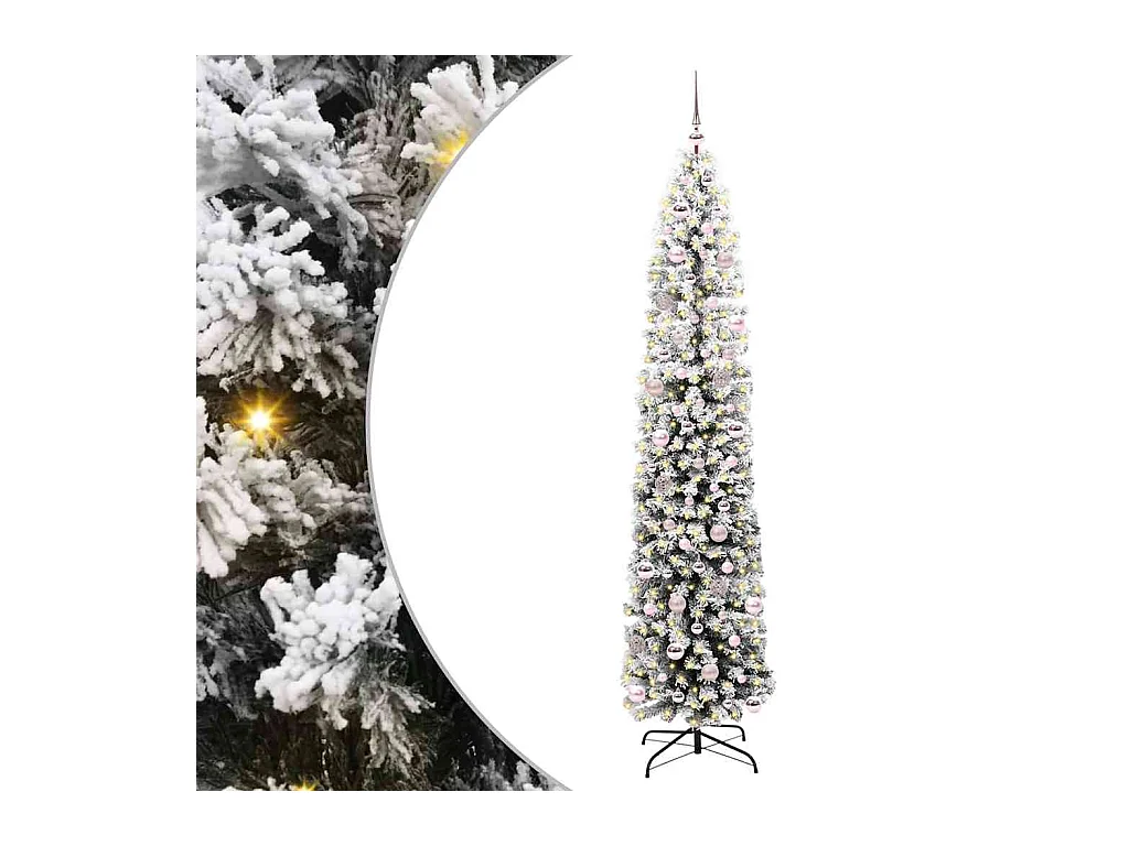 Sapin de Noël artificiel Vert 240 cm PVC et acier et plastique