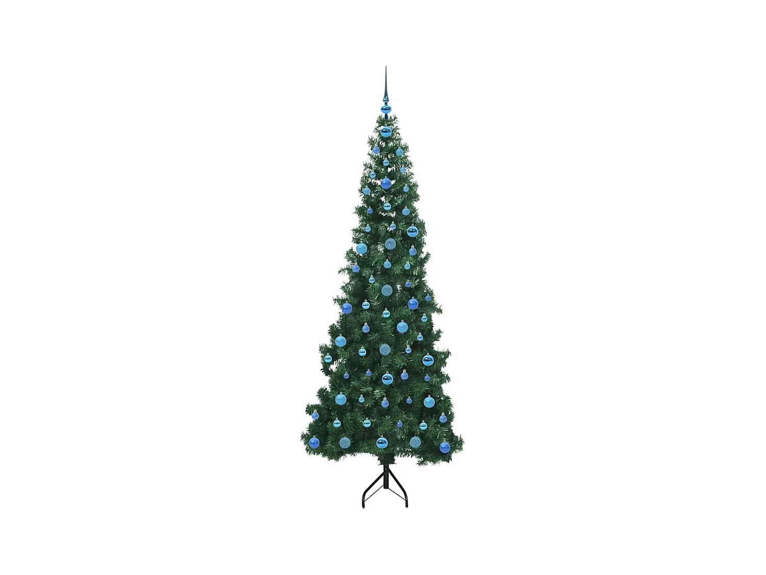 Arbre de Noël artificiel d'angle Vert 210 cm PVC et métal