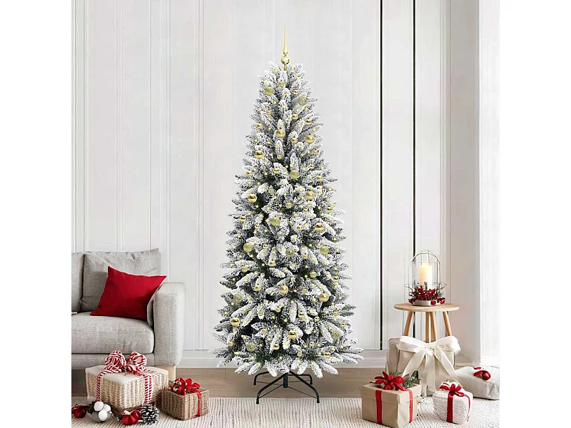 Kunstkerstboom met 300 LED Wit 78 x 78 x 210 cm PVC