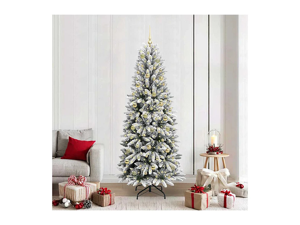 Sapin de Noël artificiel avec 300 LED Blanc 78 x 78 x 210 cm