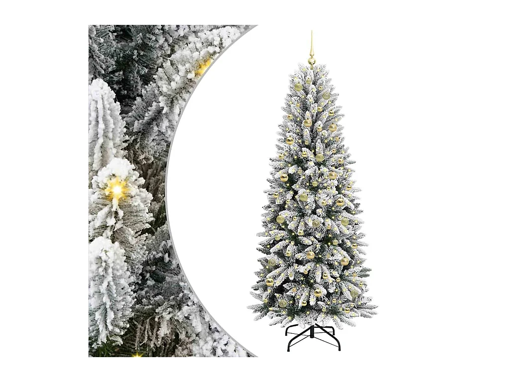 Sapin de Noël artificiel avec 300 LED Blanc 78 x 78 x 210 cm
