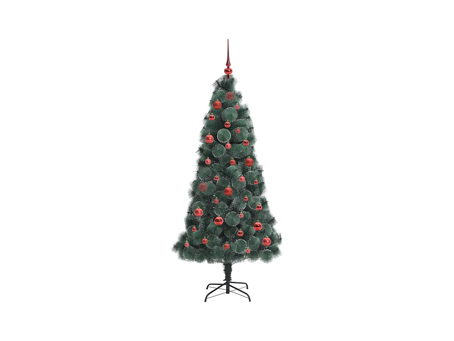 Árbol de Navidad artificial iluminado con set de bolas 150 cm