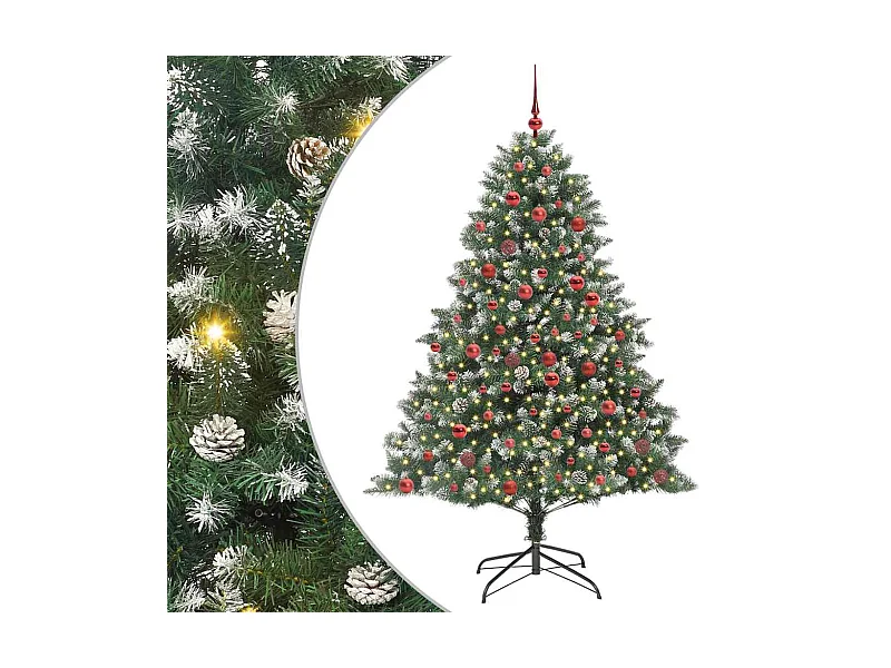 Sapin de Noël artificiel avec 300 LED Vert 126 x 126 x 180 cm