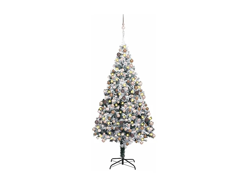 Sapin de Noël artificiel Vert 180 cm PVC, Acier et Plastique