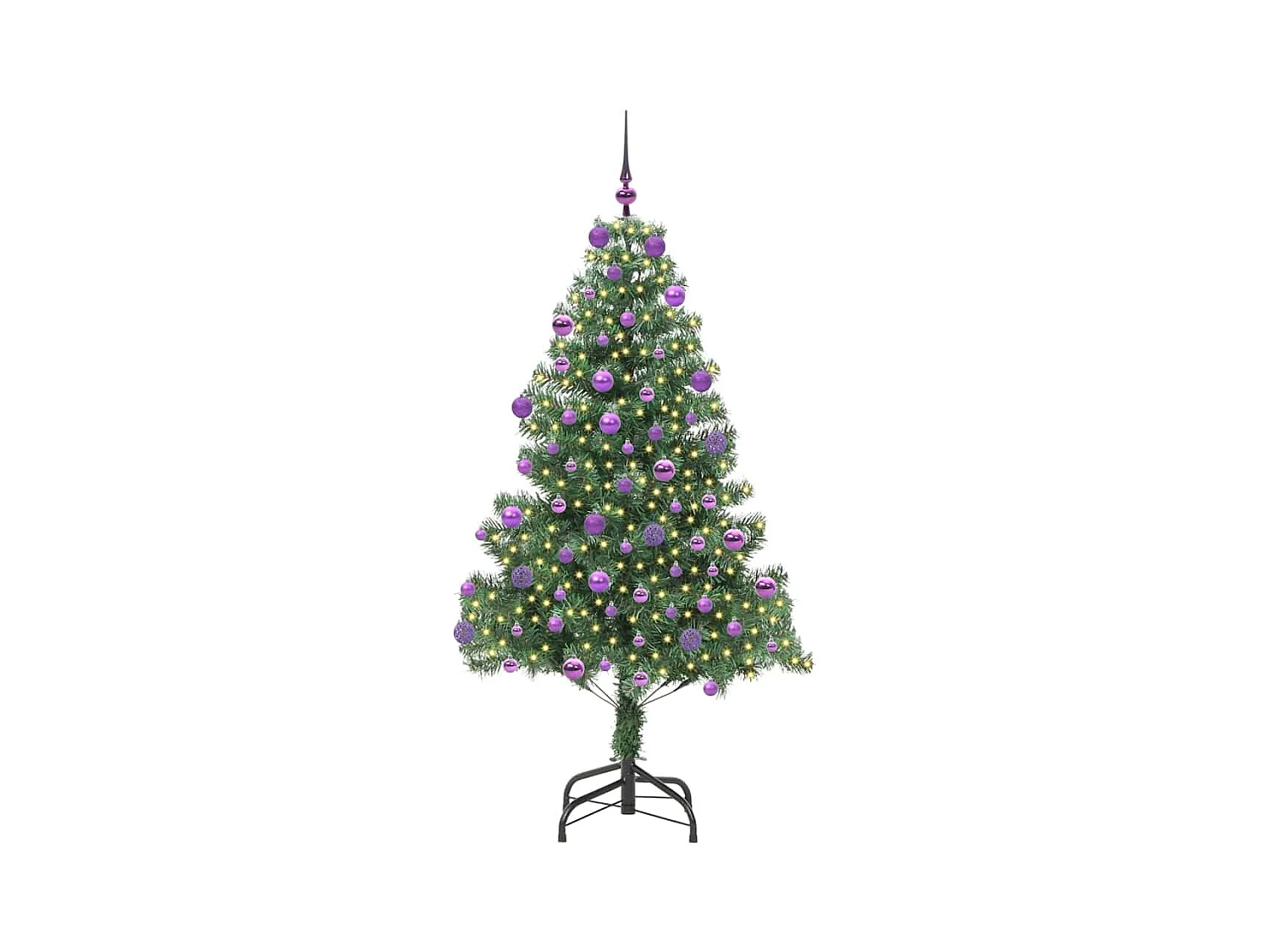 Árbol de Navidad con 300 LED con soporte Verde 180 cm PVC