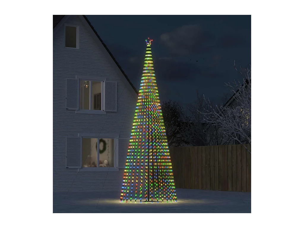 Sapin de Noël à LED 1544 LED colorées 500 cm