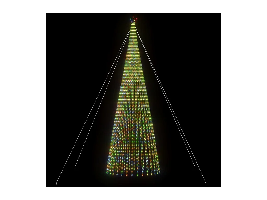 Sapin de Noël à LED 1544 LED colorées 500 cm