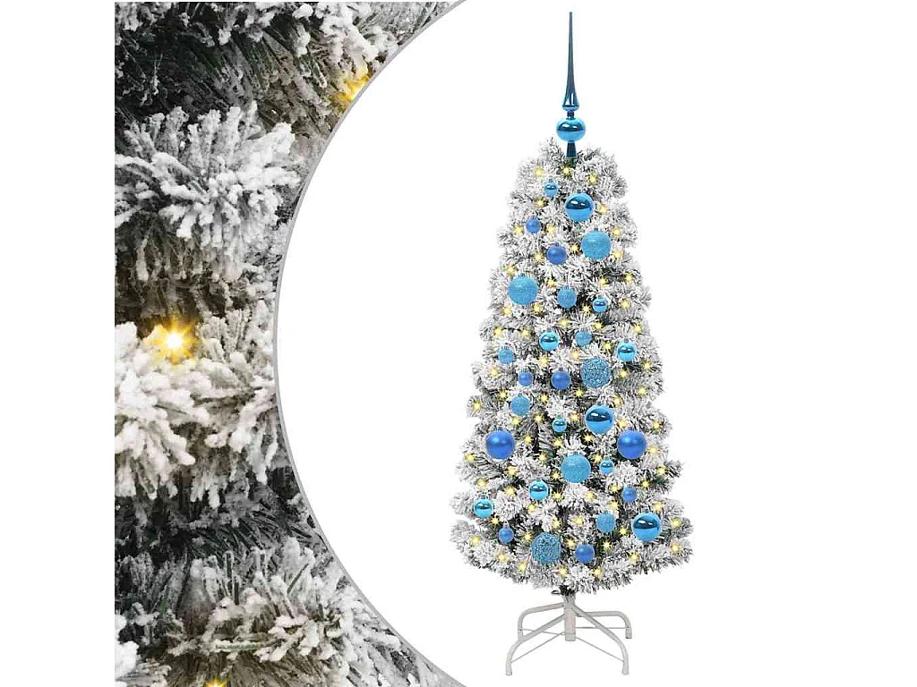 Kunstmatig Gelen Kerstboom met LED -striplichten 120 cm PVC