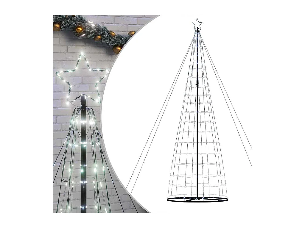Sapin de Noël à LED 1534 LED blanc froid 503 cm
