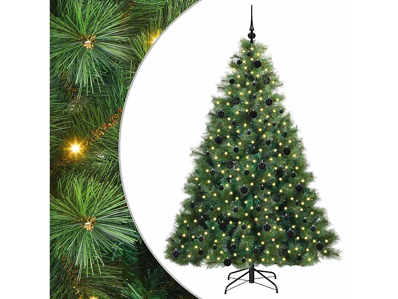 Árbol de Navidad artificial con 300 LED Verde 210 cm PE y PVC