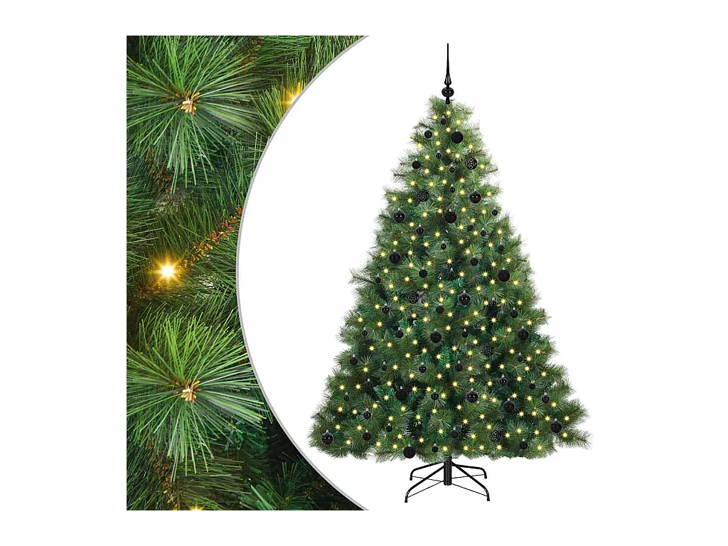 Árbol de Navidad artificial con 300 LED Verde 210 cm PE y PVC