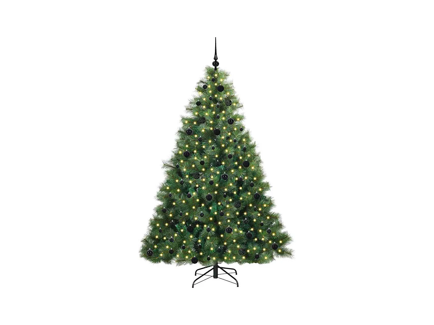 Árbol de Navidad artificial con 300 LED Verde 210 cm PE y PVC