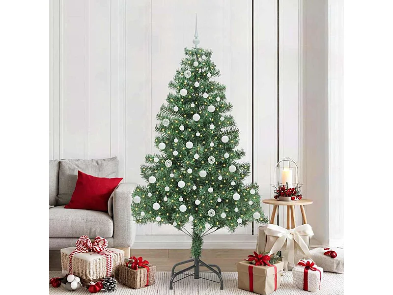 Árvore de Natal com 300 LEDs com suporte Verde 210 cm PVC