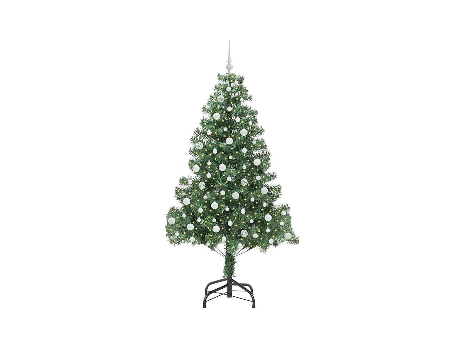Árvore de Natal com 300 LEDs com suporte Verde 210 cm PVC