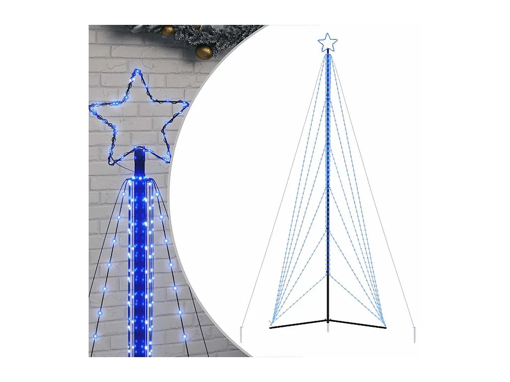 Sapin de Noël à LED 861 LED bleu 478 cm