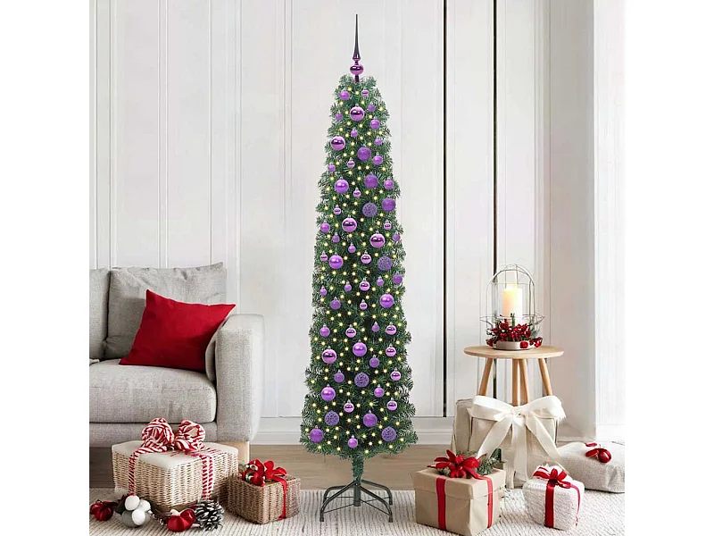 Árbol de Navidad artificial Verde 180 cm PVC, Acero y Plástico