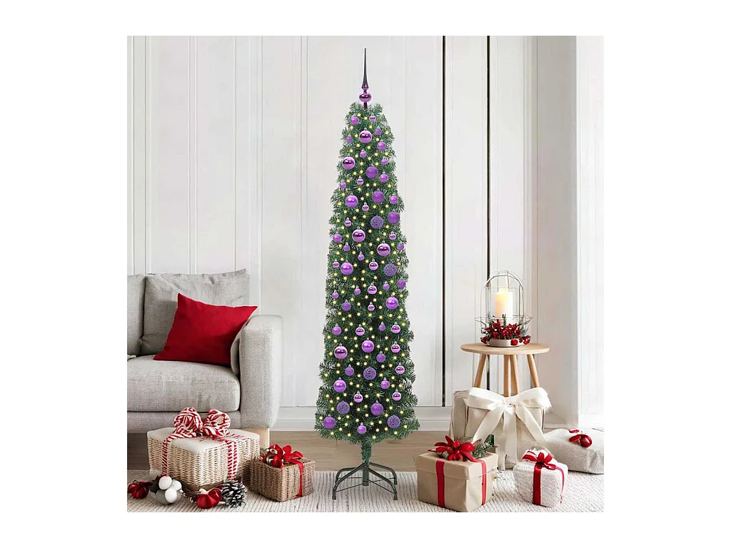 Árbol de Navidad artificial Verde 180 cm PVC, Acero y Plástico