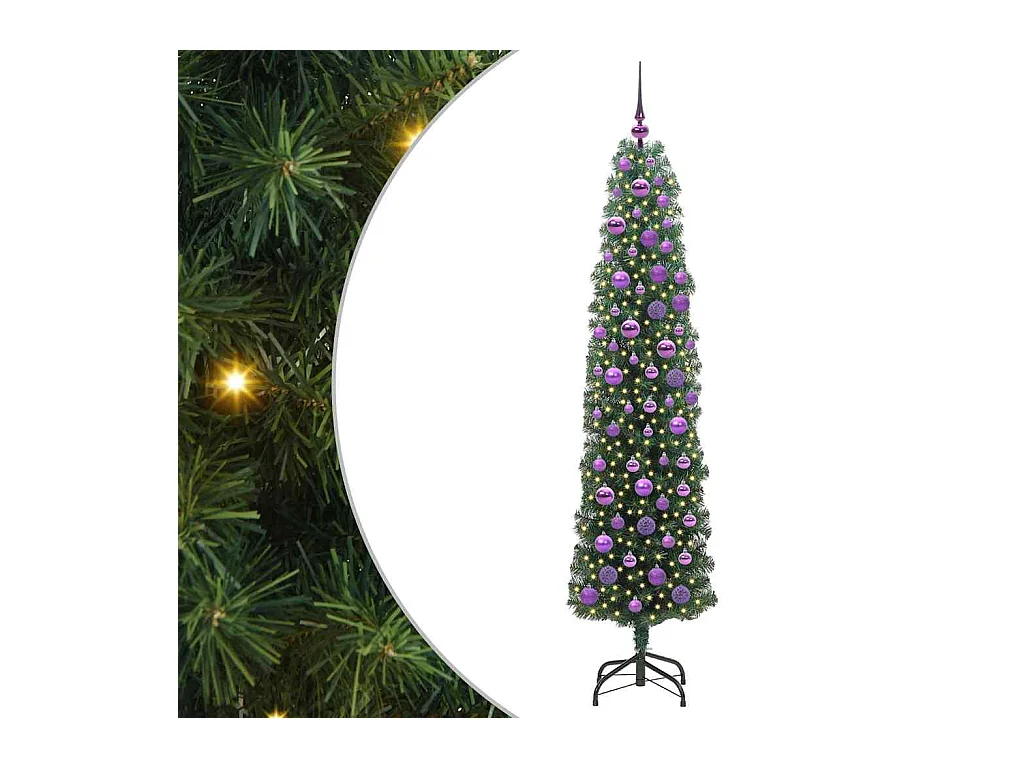 Árbol de Navidad artificial Verde 180 cm PVC, Acero y Plástico