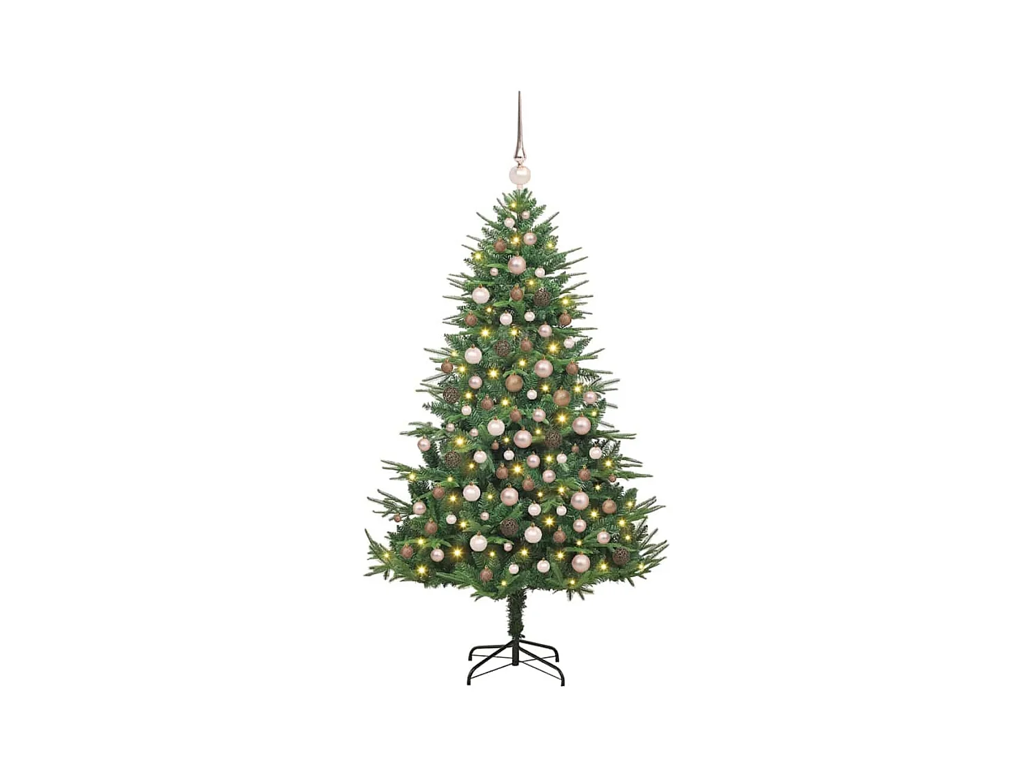 Kunstkerstboom met LED -striplichten Anders Groen 180 cm PVC