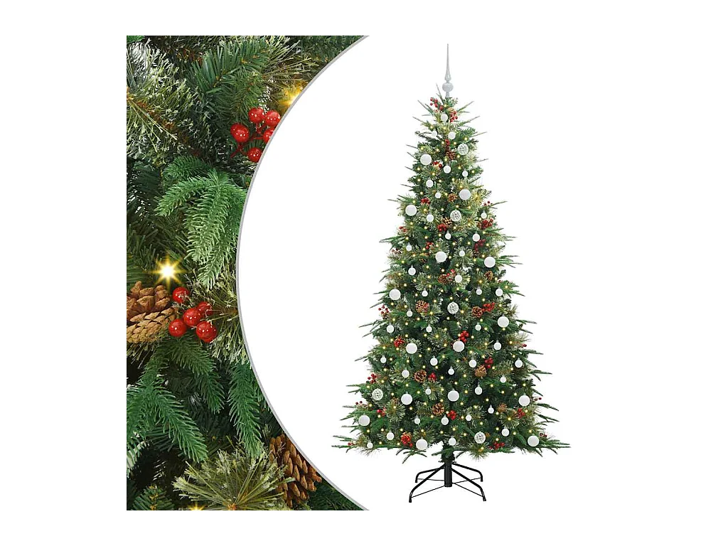 Sapin de Noël Artificiel à Branches Articulées Vert 210 cm