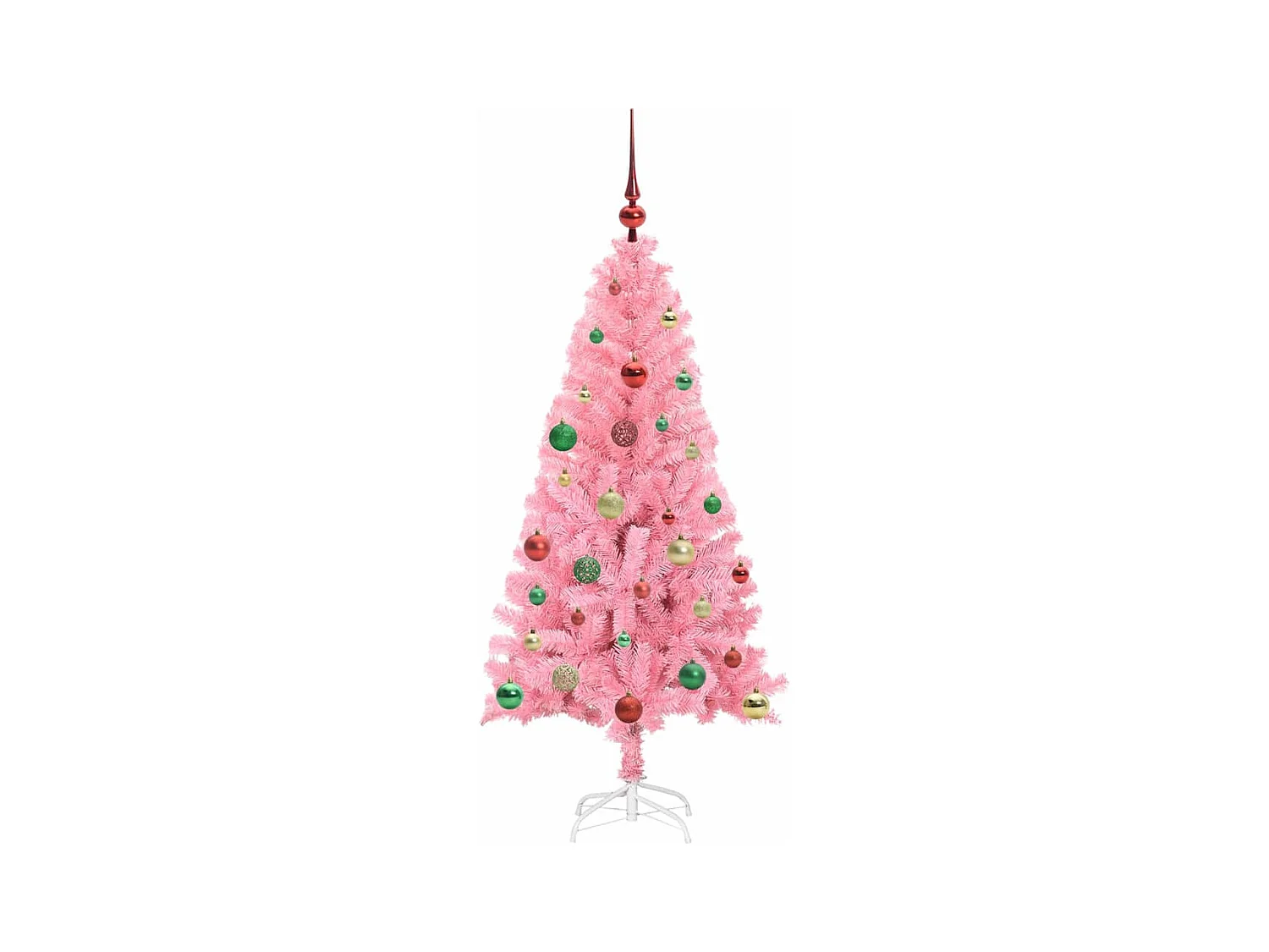Sapin de Noël avec 150 LED avec support Rose 150 cm PVC
