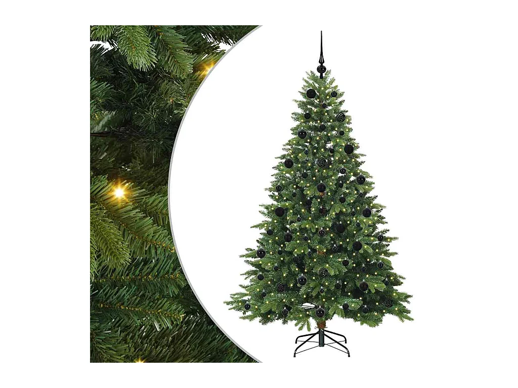 Árbol de Navidad artificial con 300 LED Verde 210 cm PE y PVC