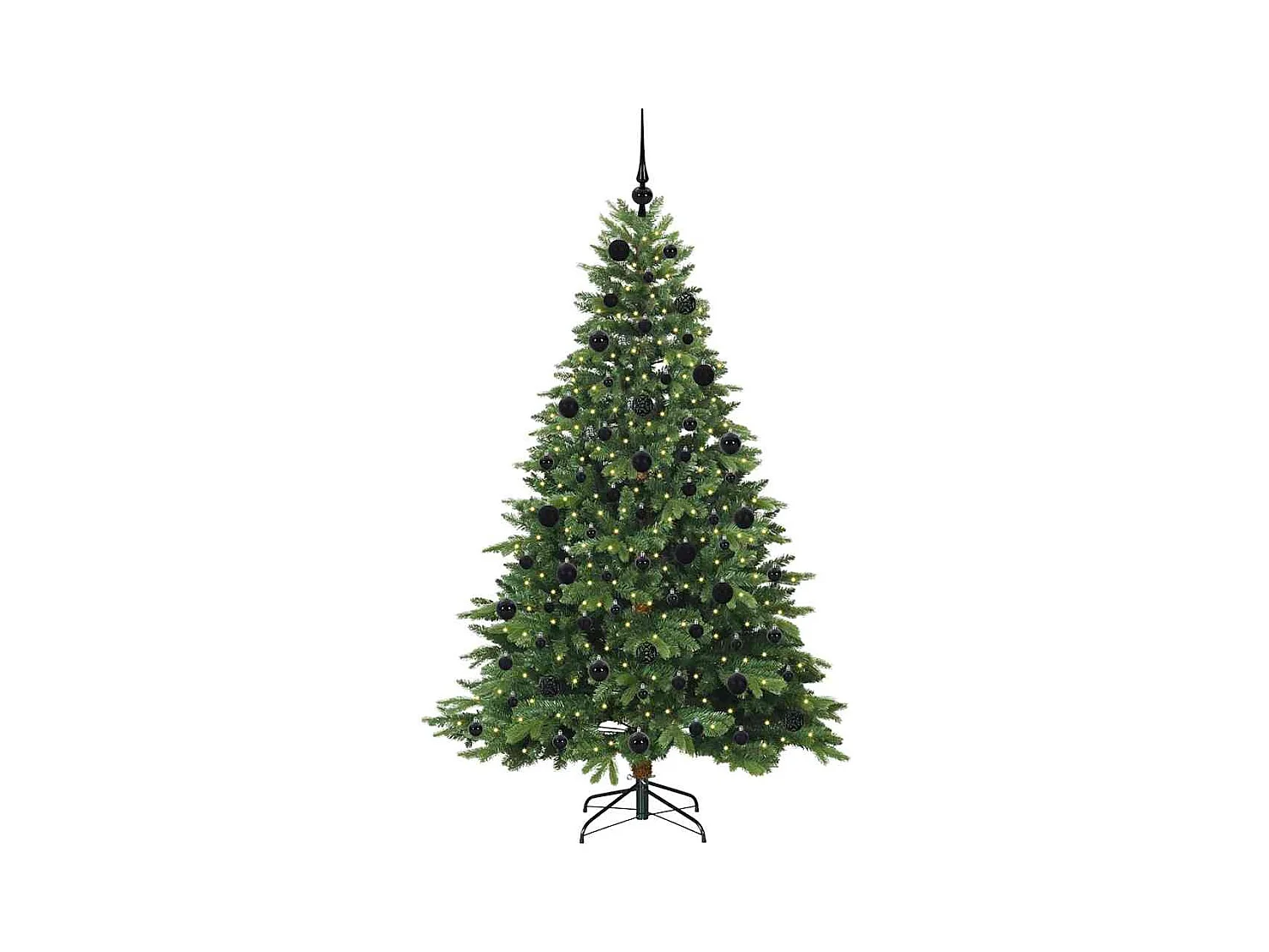 Árbol de Navidad artificial con 300 LED Verde 210 cm PE y PVC