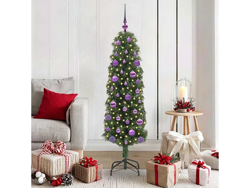 Árvore de Natal Artificial Verde 150 cm PVC e Aço e Plástico