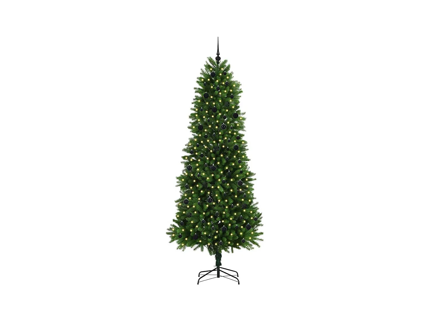 Sapin de Noël avec 300 LED avec support Vert 240 cm PE