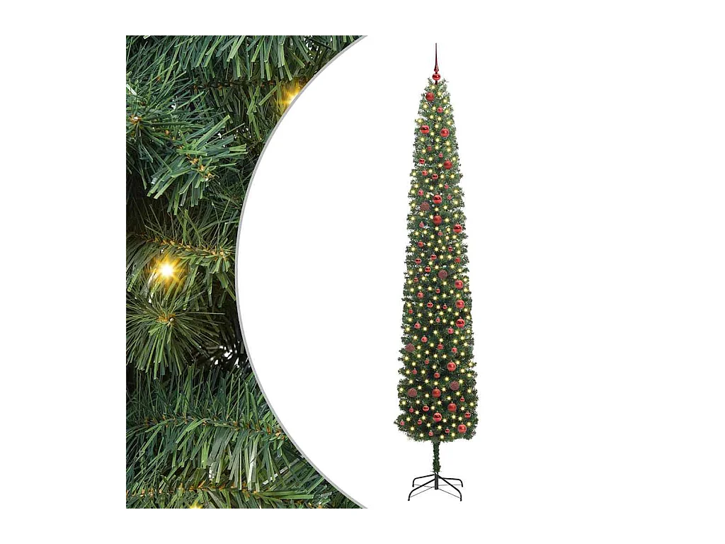 Árbol de Navidad artificial Verde 300 cm PVC, Acero y Plástico