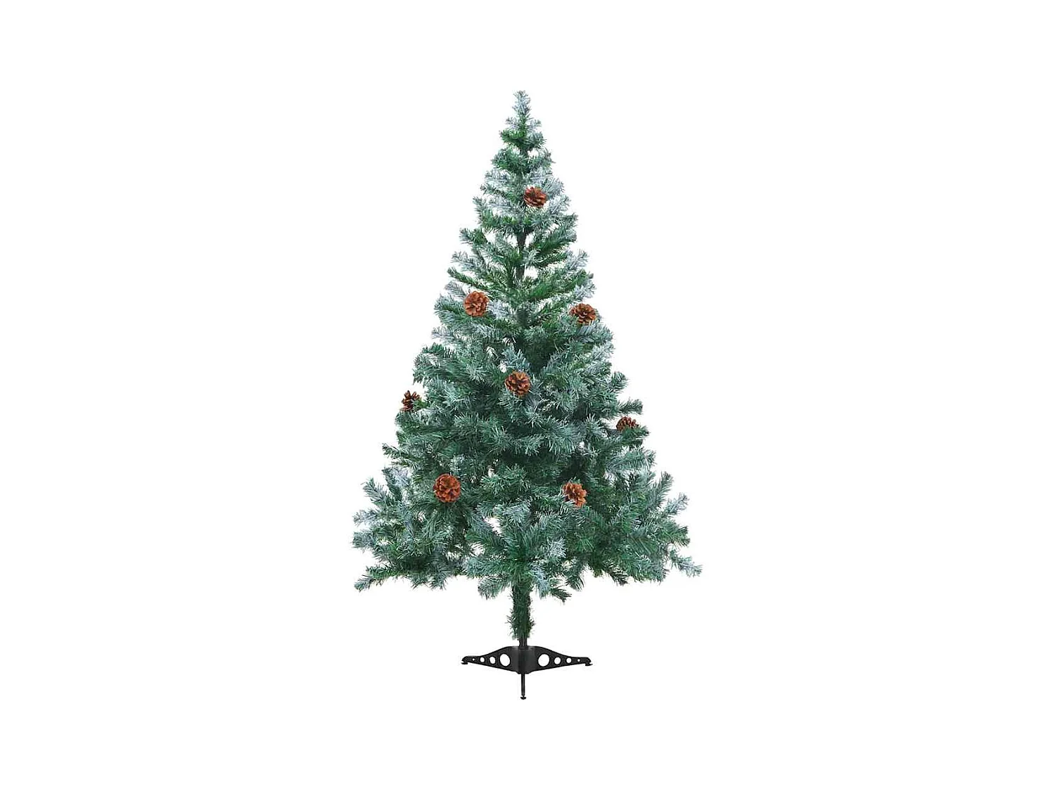 Sapin de Noël artificiel avec 150 LED Vert 150 cm PVC et Acier
