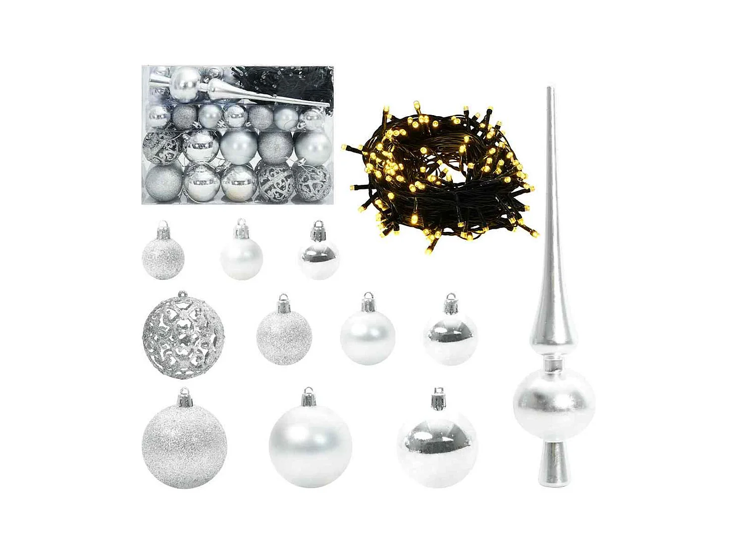 Sapin de Noël artificiel avec 150 LED Vert 150 cm PVC et Acier