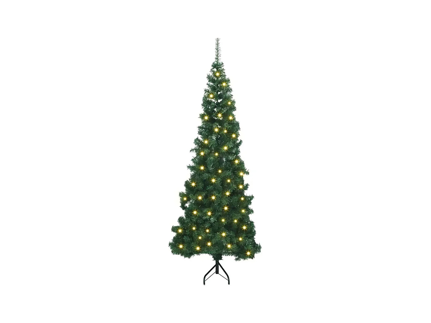 Arbre de Noël artificiel d'angle Vert 240 cm PVC et métal