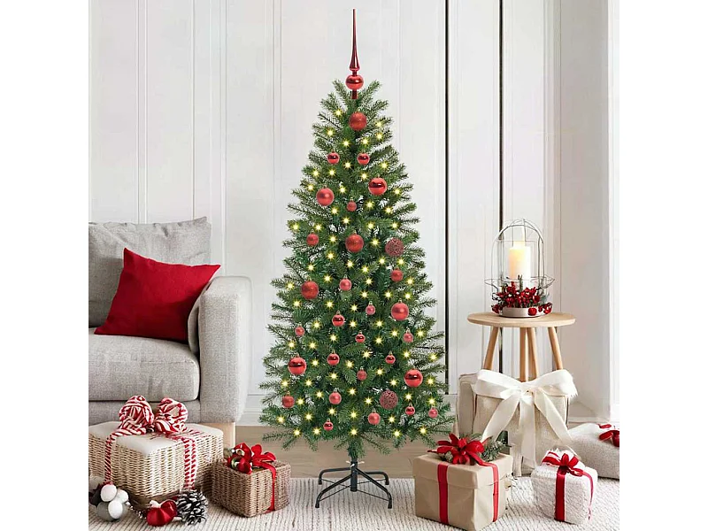 Sapin de Noël artificiel avec 150 LED Vert 150 cm PE et PVC