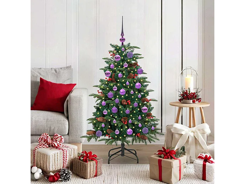 Árbol de Navidad artificial Verde 120 cm PVC, Metal y Plástico