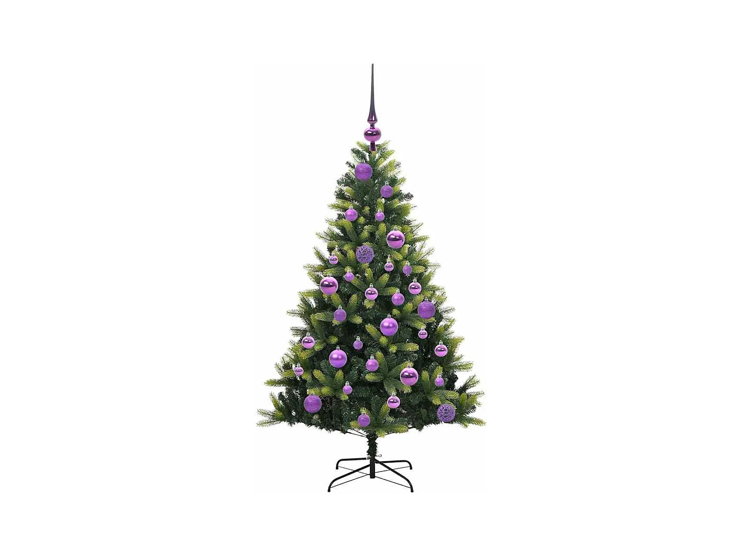 Arbre de Noël artificiel à charnières 150 LED Vert 120 cm