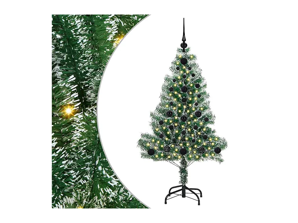 Arbre de Noël artificiel floconné de neige avec lumière LED