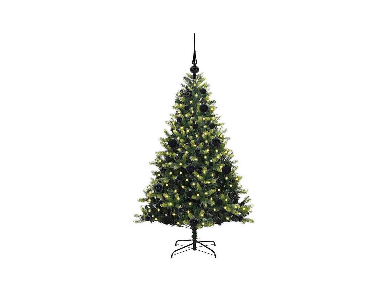 Arbre de Noël artificiel à branches articulées avec 150 LEDs